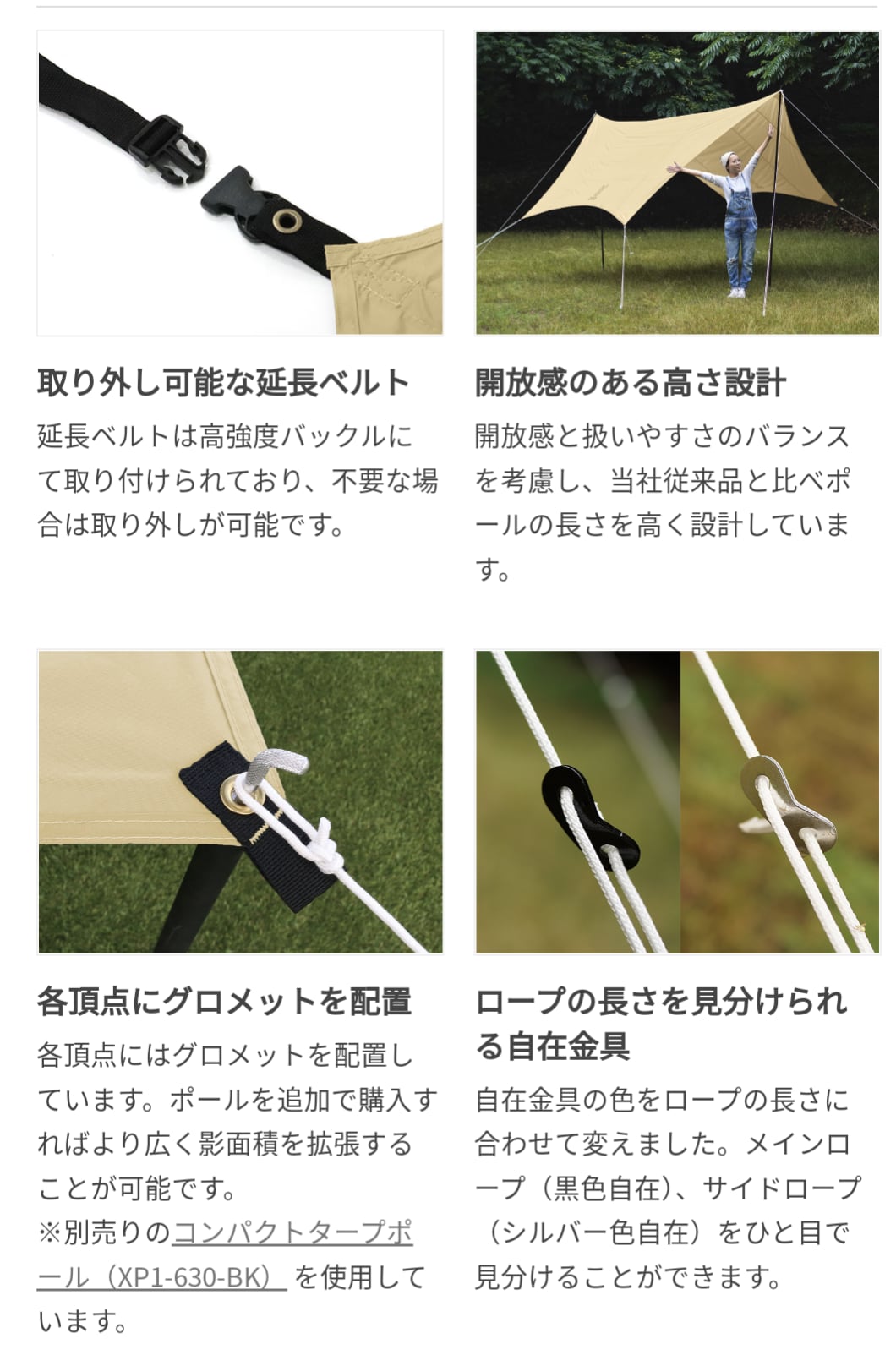 ⑨【レンタル】DODいつかのタープ ブラック