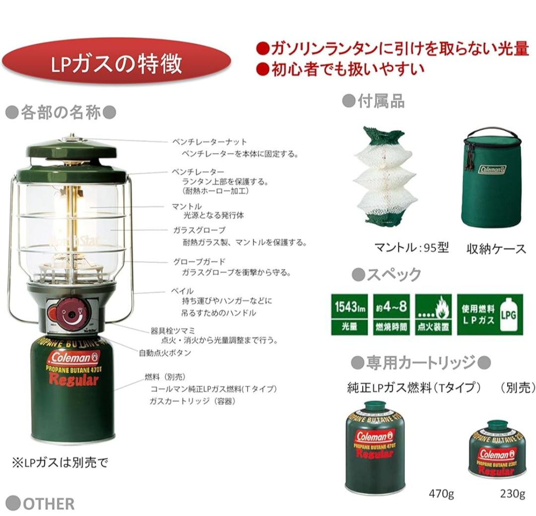 No.106 -【レンタル】Coleman ノーススターLPガスランタン